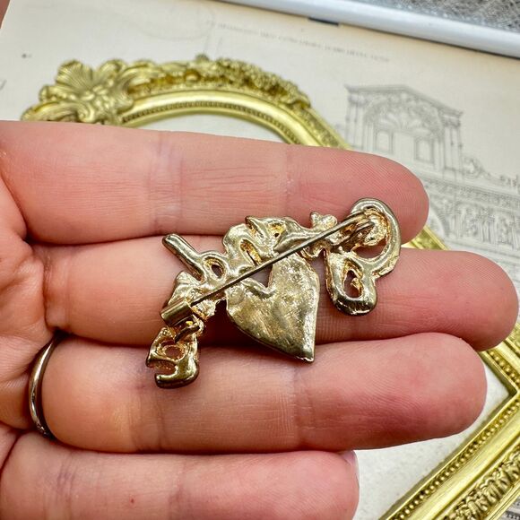 Vintage Grandma Colorful Brooch Grandmother Pin - Picture 3 of 3